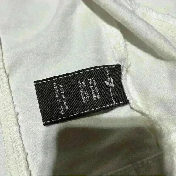 Girls 7 FOR ALL MANKIND White Sleeveless Denim Jean Button Vest - Size Large - Picture 4 of 9